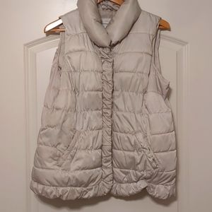 Coldwater Creek puffer vest with scalloped hem